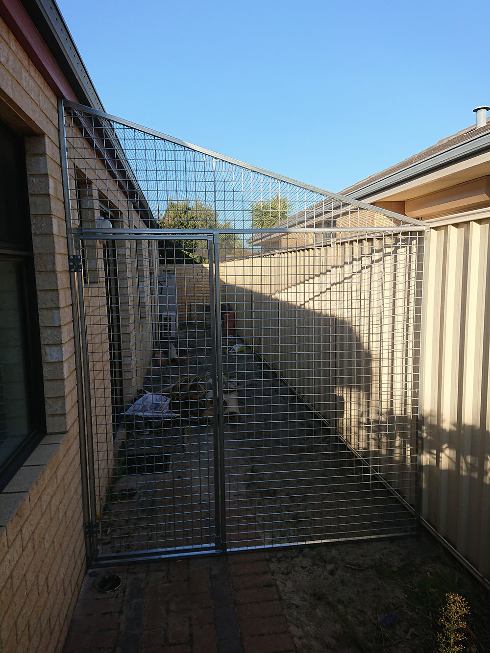 Galvanised mesh enclosure in Canningvale Cat Enclosures Perth
