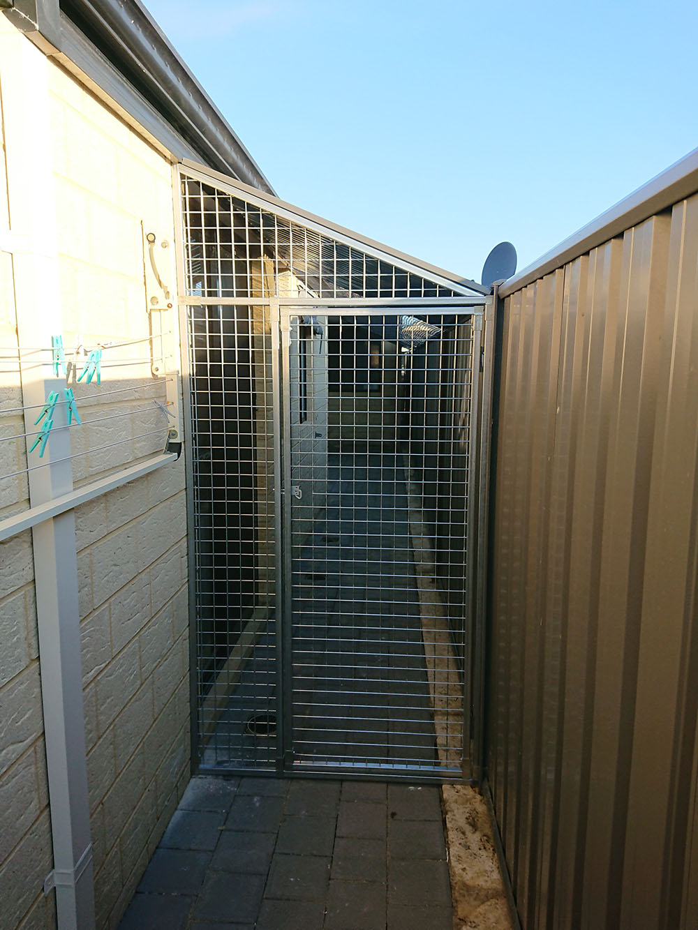 Galvanised mesh enclosure in Banksia Grove Cat Enclosures Perth