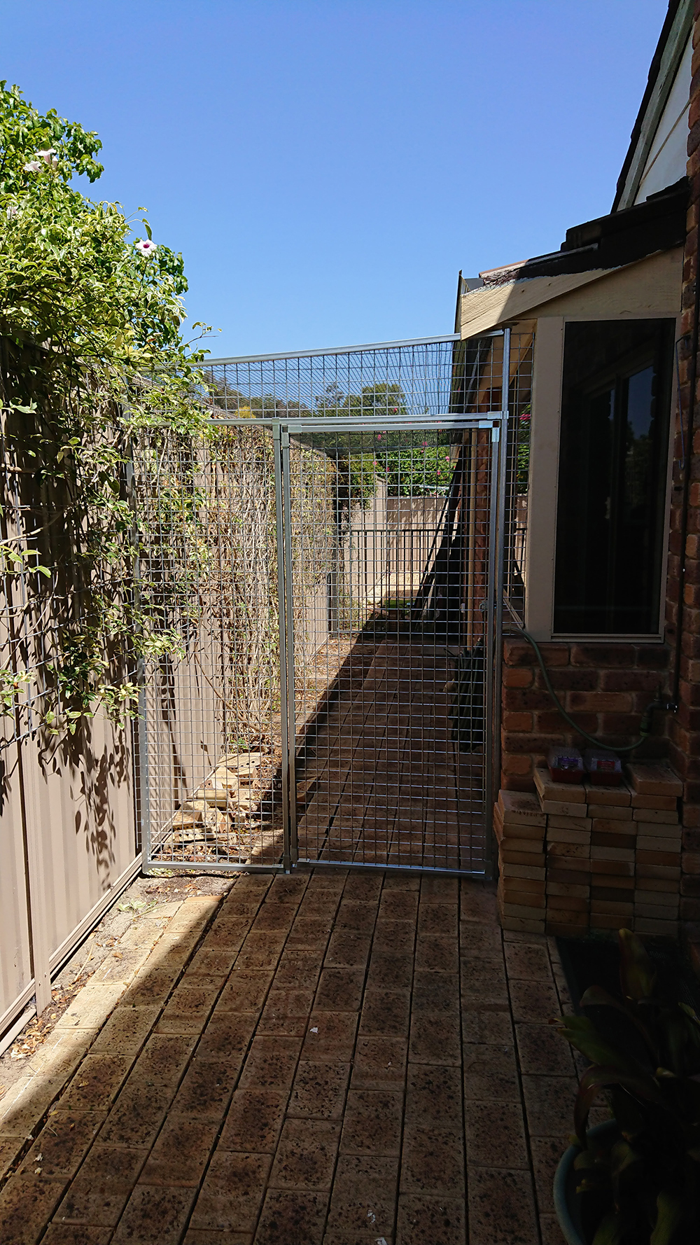 Galvanised mesh enclosure in Booragoon Cat Enclosures Perth