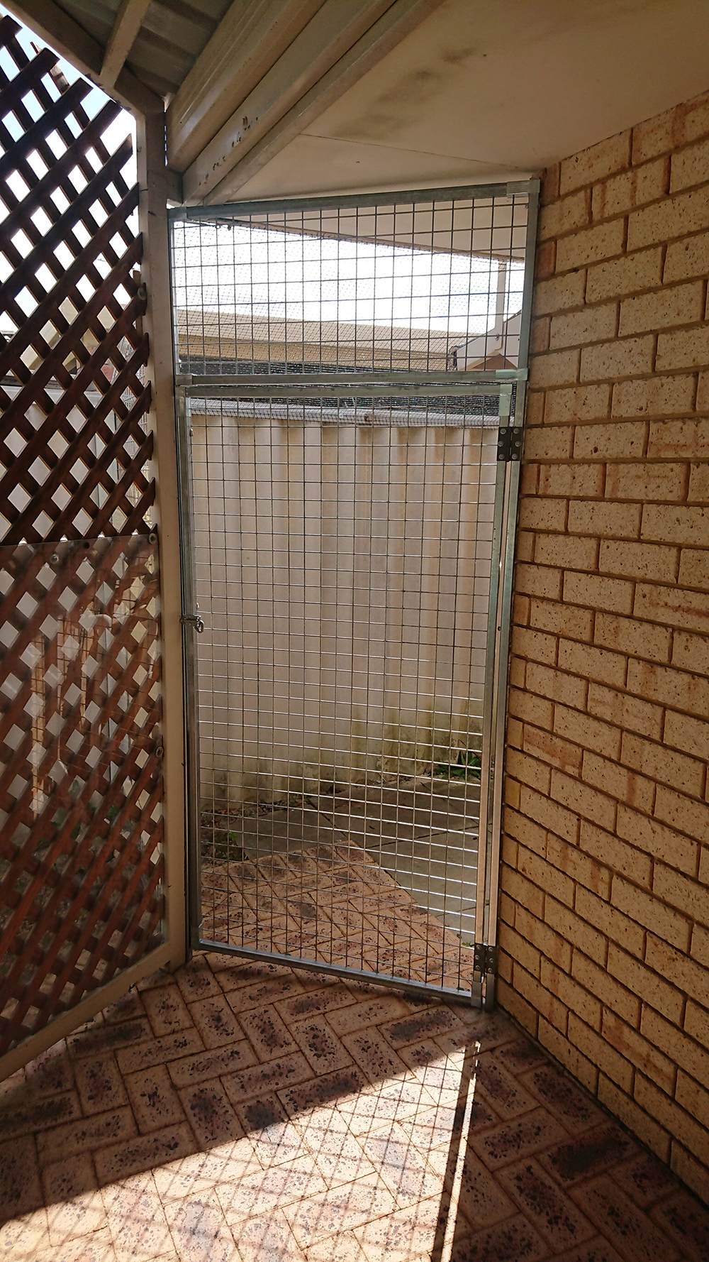 Galvanised mesh enclosure in Forrestfield Cat Enclosures Perth