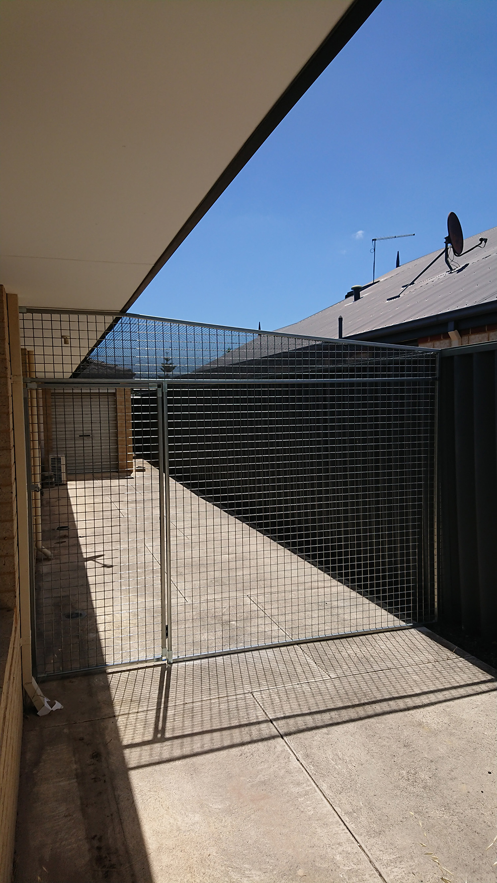 Galvanised mesh enclosure in Golden Bay Cat Enclosures Perth