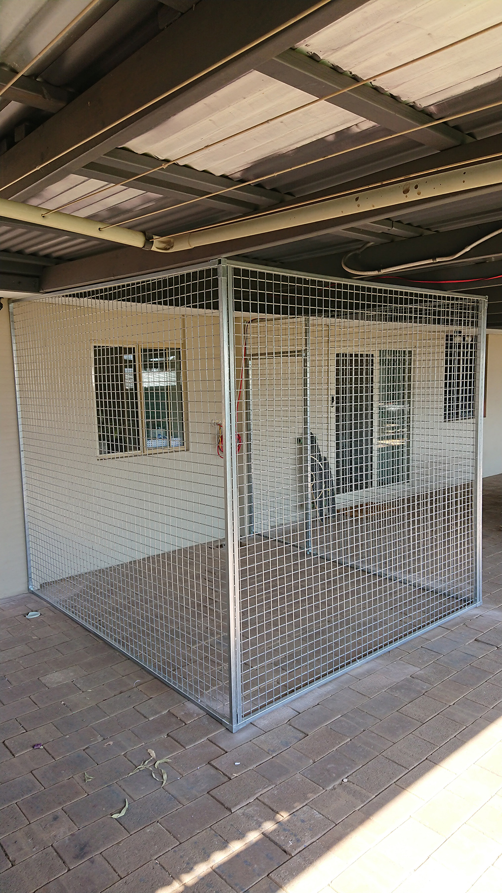 Galvanised mesh enclosure in Lesmurdie Cat Enclosures Perth