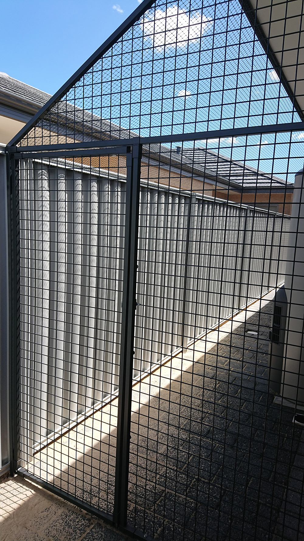 Galvanised mesh enclosure in Brabham Cat Enclosures Perth